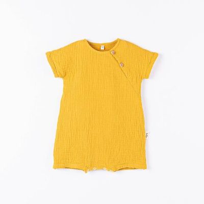 Muslin bodysuit 3-18 months - Mustard