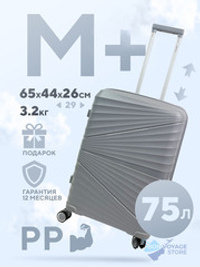 Средний чемодан Impreza Graphic, Светло-серый, M+