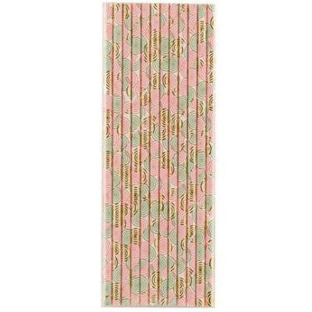 Трубочки для коктейля Пионы, 12 штук