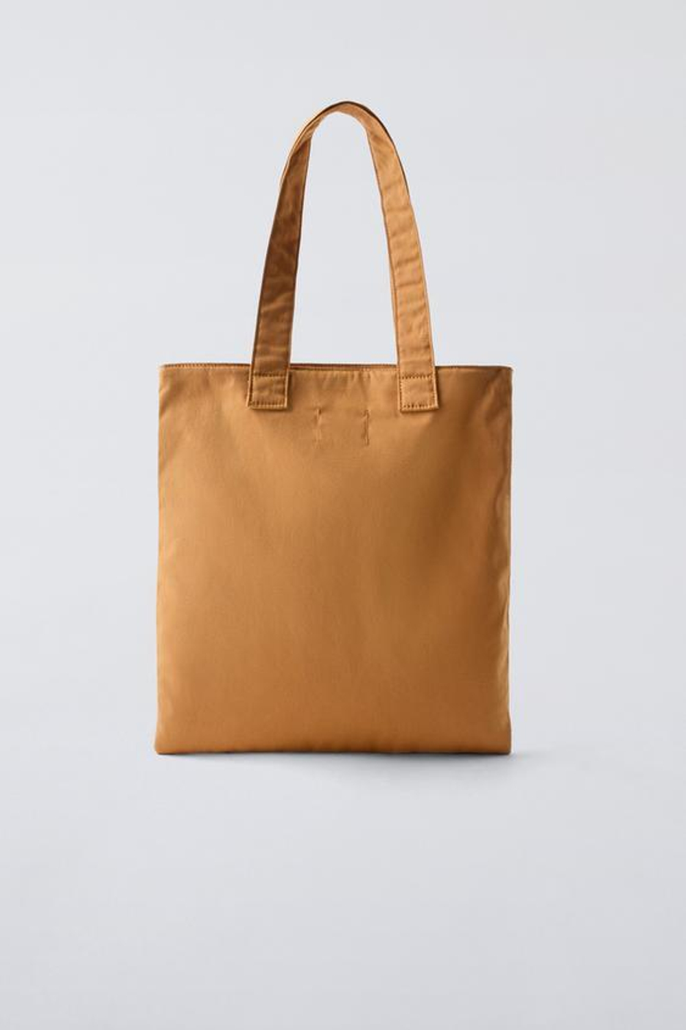 ZARA СУМКА-ШОПЕР ИЗ ХЛОПКА, ГОРЧИЧНО-ЖЕЛТЫЙ