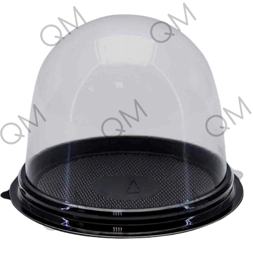 Упаковка купольной формы ПЭТ 110*82 мм (Чёрным дном) (крышка+дно), 65шт