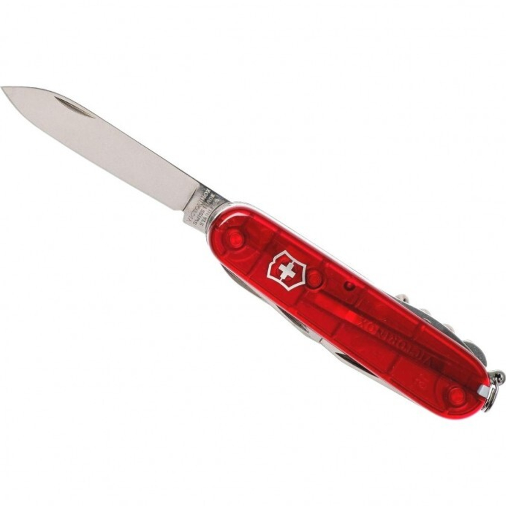 Нож Victorinox Climber, 91 мм, 14 функций, полупрозрачный красный