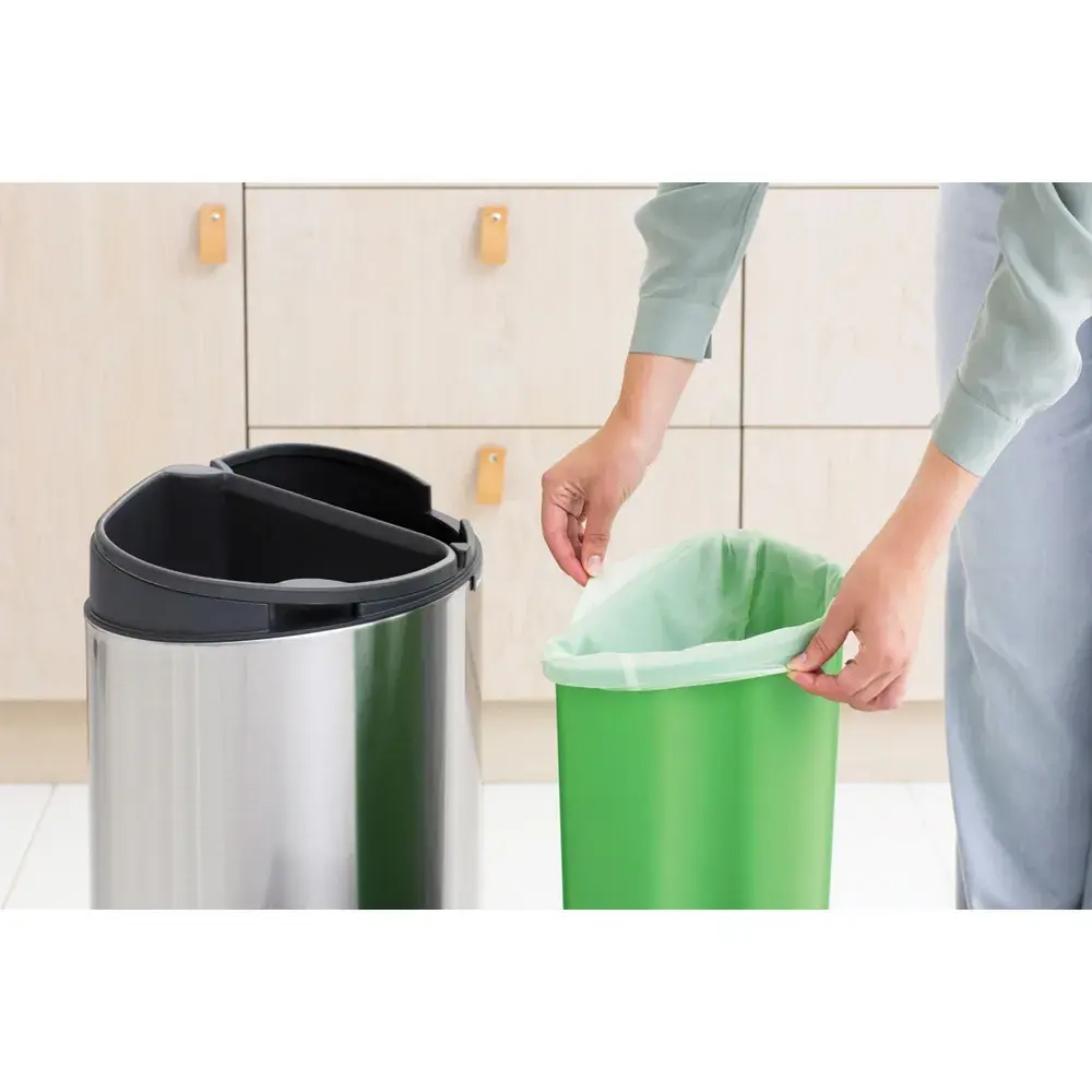 Brabantia Touch Bin New 23+10л контейнер для мусора New Recycle