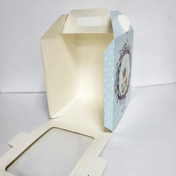 Коробка для кулича Верба 15*15*18 см с фронтальной загрузкой