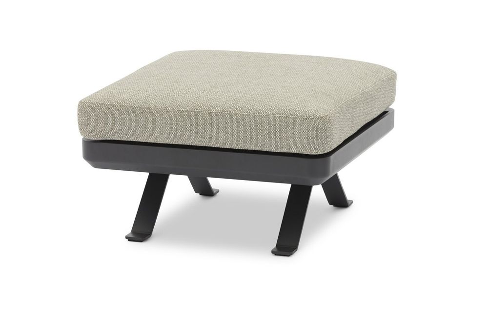 Lund, пуф антрацит/серый, алюминий/олефин