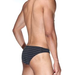 Мужские трусы слипы темно-серые в полоску DARKZONE DZN6489