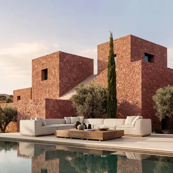 Угловой модуль уличного дивана 37230