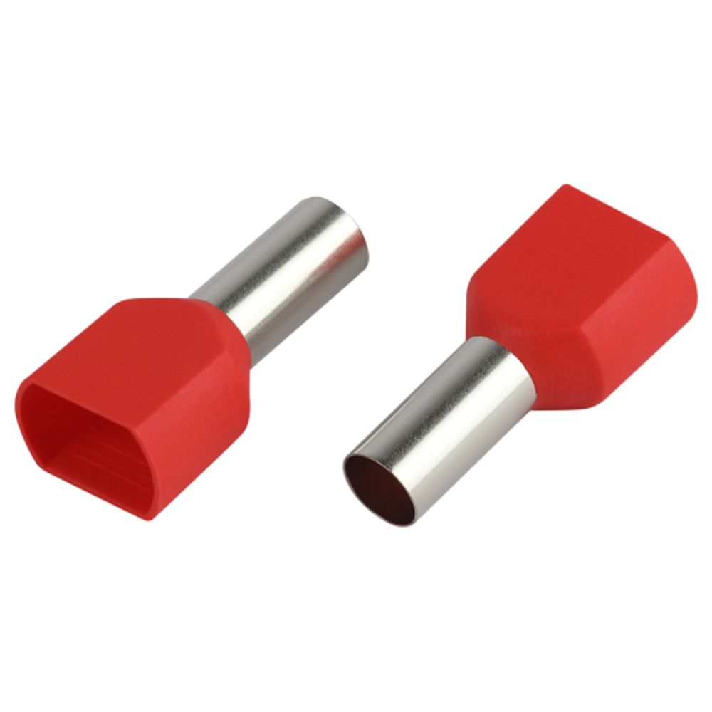 Наконечник-гильза ЭРА NO-225-107 двойной НШвИ 10.0-14 с изолированным фланцем упаковка 50 шт | Наконечники слаботочные