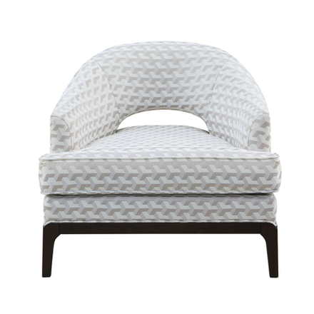 Кресло Ist Casa Тринити, 81х78х78, молочный с принтом