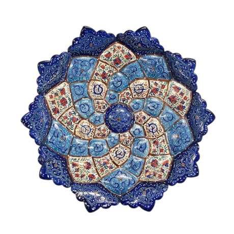 Тарелка минакари ручной работы из Исфахана (18 см) 2201202692 Иран