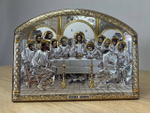 Тайная Вечеря, икона арочная без рамки, лик открытый, красное дерево, 160х220