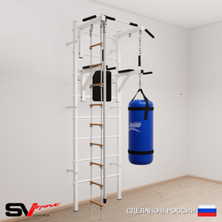 Шведская стенка Sv Sport 5752 (Турник стандарт/Брусья/Канат/Лестница/Цепь/Мешок 22кг)