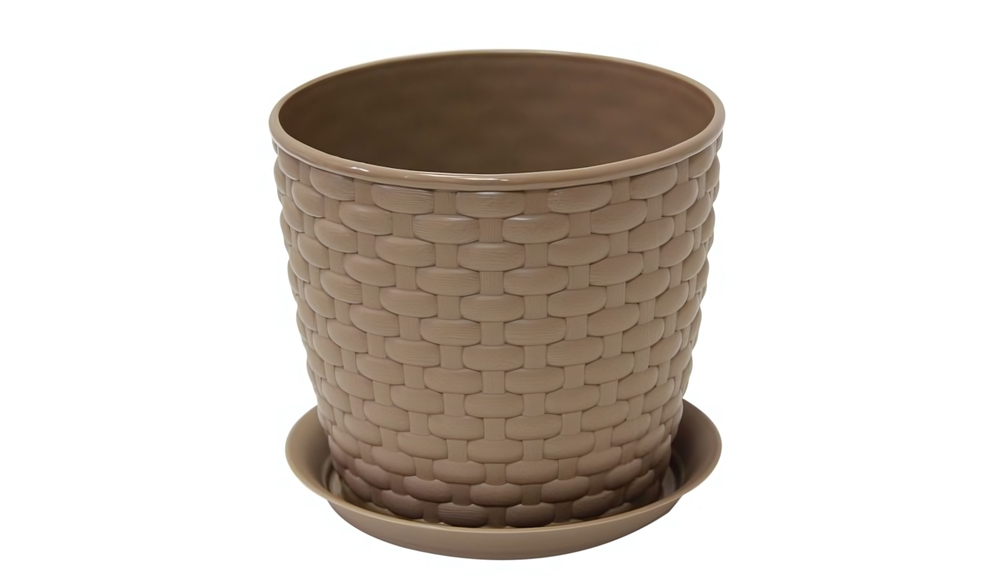 Кашпо РОТАНГ D180мм 3л с поддоном