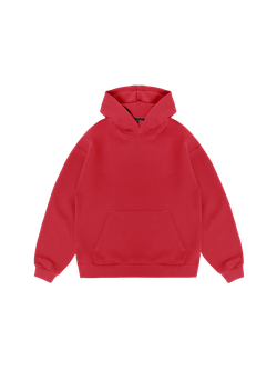 Худи оверсайз с начесом (красный)