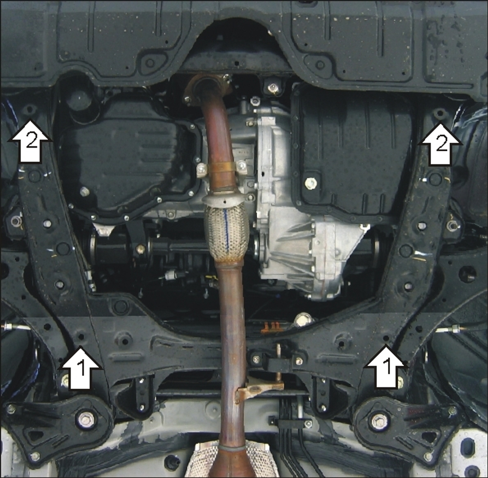 Усиленная защита Motodor картера двигателя, кпп. 2 мм, сталь. для Toyota Camry 2006-2011 арт.02529