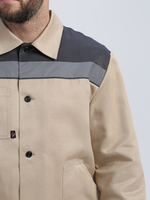 Костюм Лигор-1 СОП (тк.Смесовая,210) брюки, бежевый/т.серый