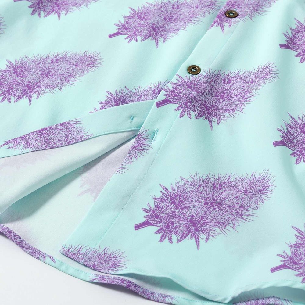 Рубашка YMKASHIX California Flower Голубая