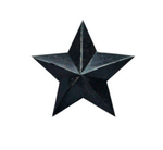 Звезда на погоны гладкая малая черная 13мм