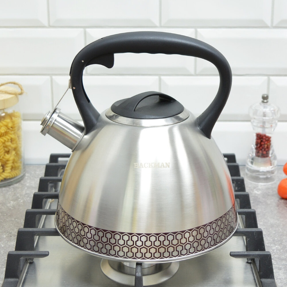 Чайник 3л нерж со свистком "Cardiff" BM-0708