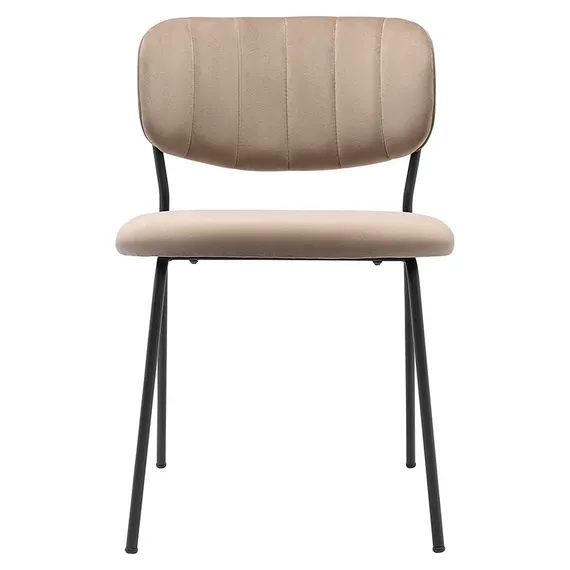 Стул Eirill, светло-коричневый велюр с черными ножками