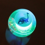 Мяч 6,5 см «Динозаврики» (попрыгун с водой и подсветкой) СТИКЕР НА ВЛОЖЕНИЕ