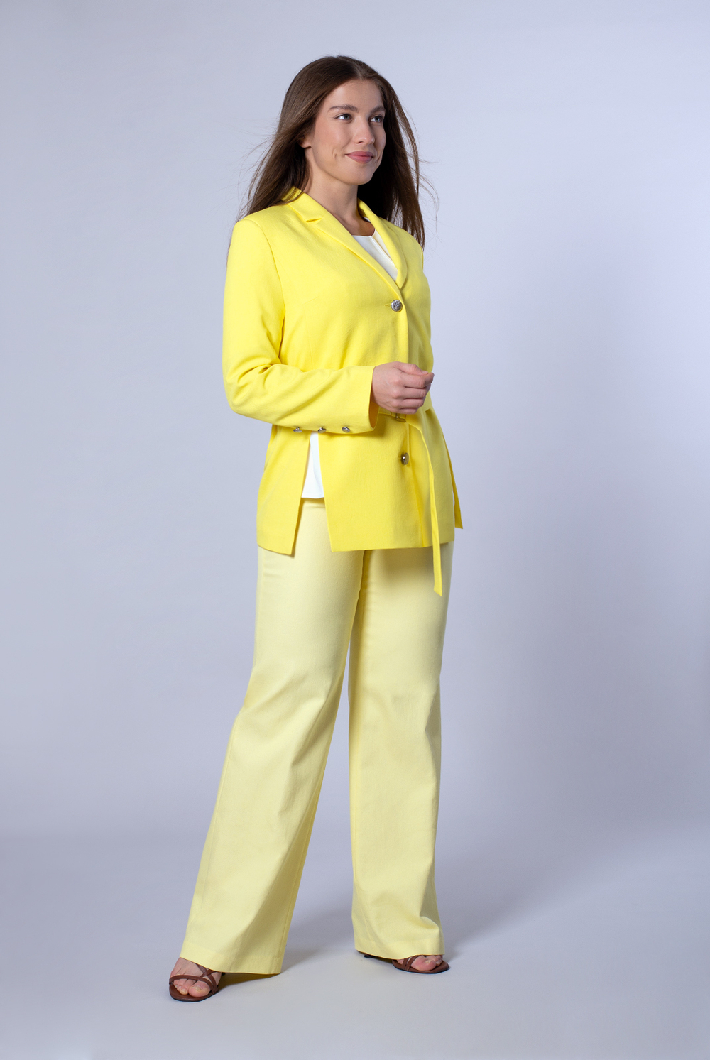 Жакет женский 4175ЛП, желтый #259Ж044175ЛП