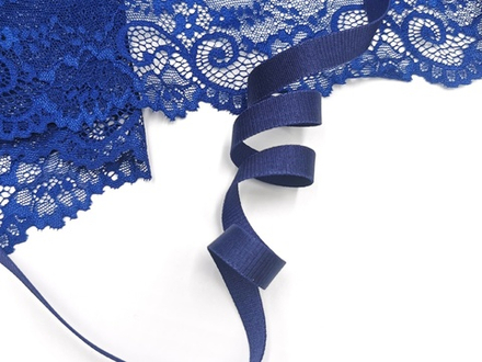 Бретелечная резинка без фестонов, 12 мм, темно-синий, (Арт: BR640/12-061), м