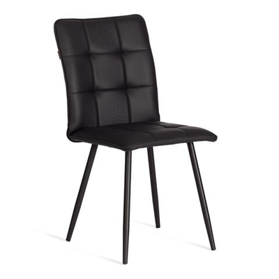 Стул обеденный Bari LT, экокожа, черная, 41х55х89 см