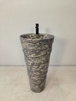 Раковина напольная из мрамора Pedestal Doreng Spiral MN-65926 40х40х90