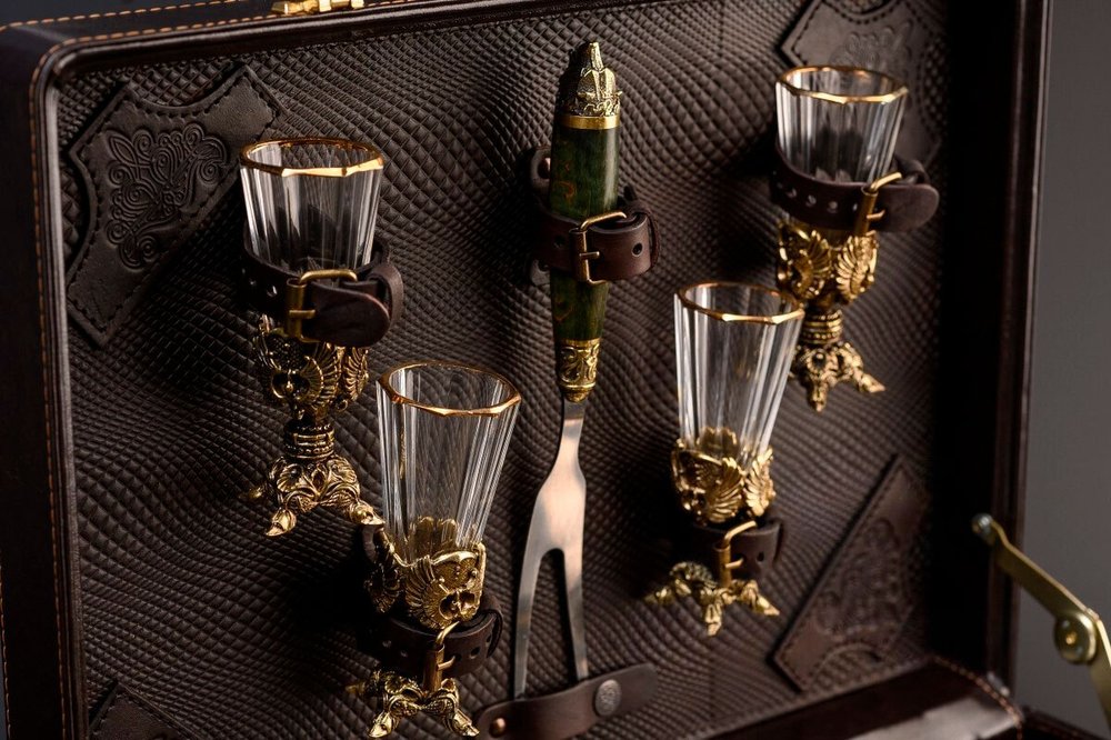 Набор для стейков "Премиум, Карельская береза"