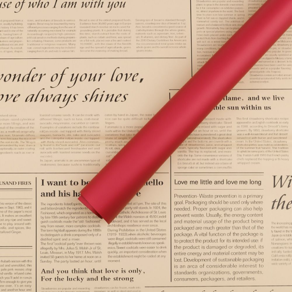 ЛИСТ &quot;Газета-крафт&quot; 57x57см (20шт) Красный