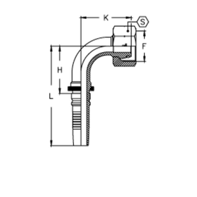 Фитинг DN 32 DKO-S (Г) 52x2 38 (90) Interlock