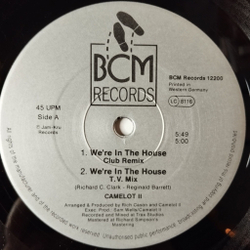Винтажная виниловая пластинка LP Camelot II We're In The House (Germany 1989) Maxi Single 45 RPM