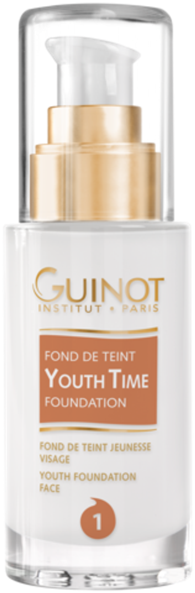 Fond de Teint Youth Time №1 Уникальная разработка лаборатории Guinot, мультифункциональный крем, сочетающий свойства тонального крема и омолаживающего ухода за кожей.