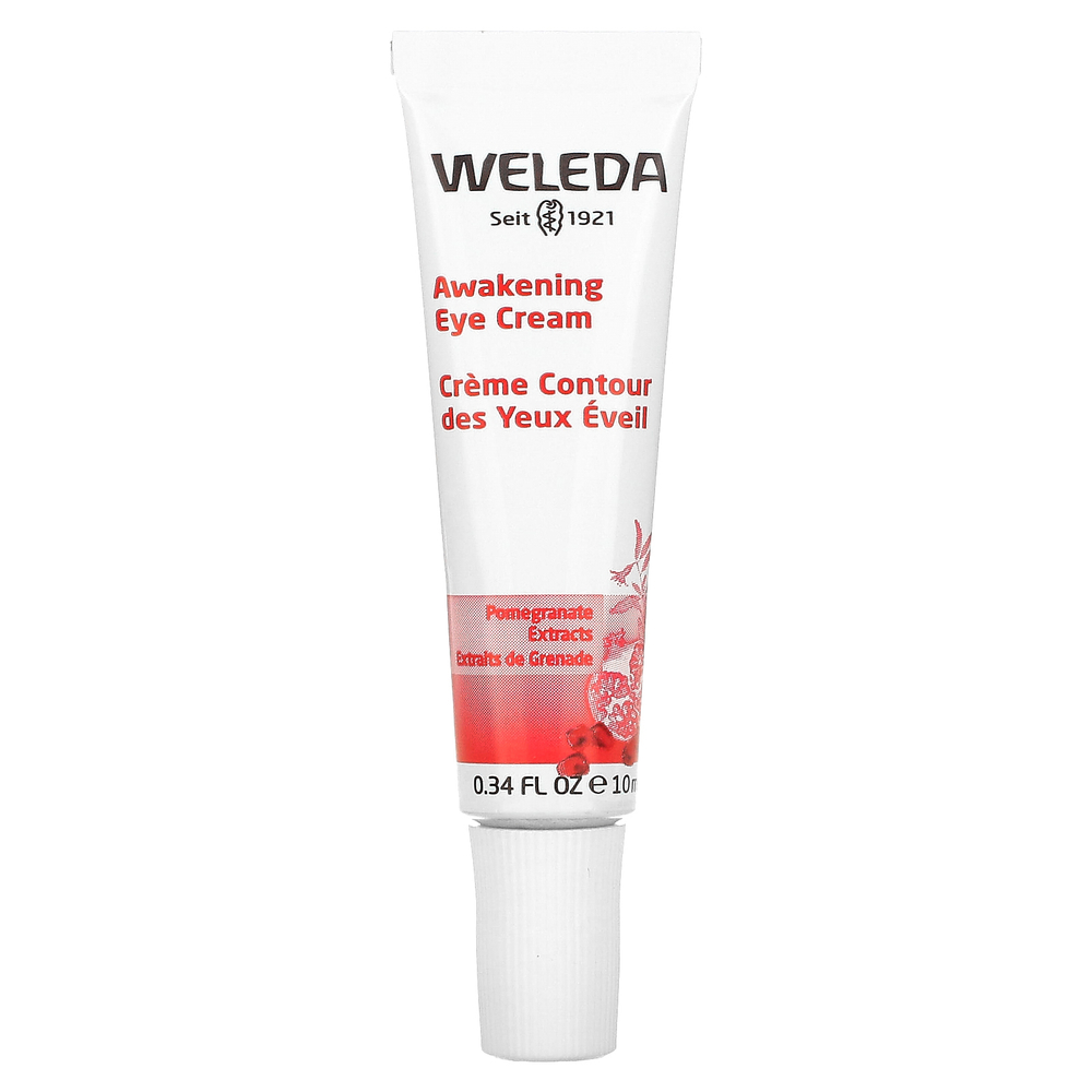 Weleda, пробуждающий крем для области вокруг глаз, для всех типов кожи, с экстрактом граната, 10 мл (0,34 жидк. унции)