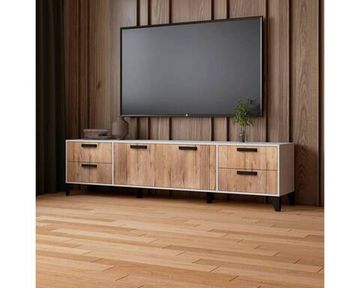 Тумба-ТВ ПАРУС-12 белый / дуб канадский