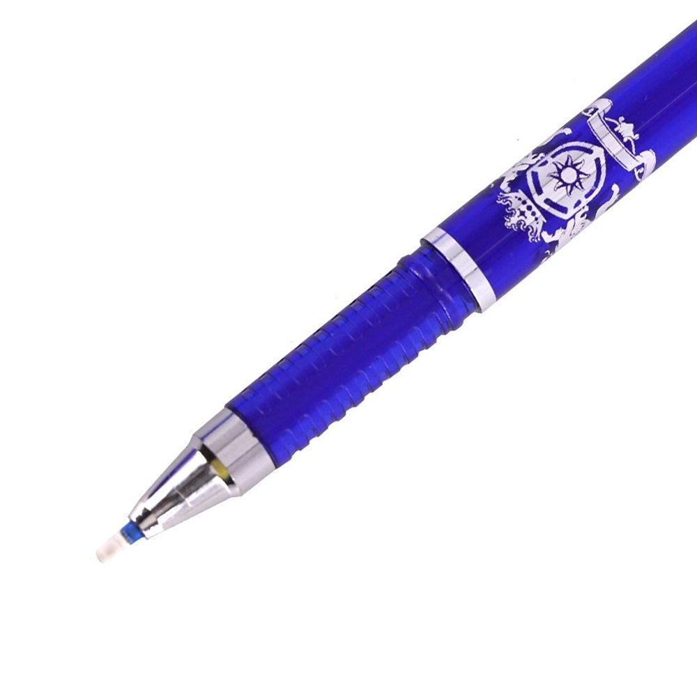 Набор ручка гелевая пиши-стирай Alingar, 2 шт+стержни 50 шт+2 ласт, 0,5 мм, синяя, игол. наконечник. круг. цв. пласт. корпус, карт. уп.