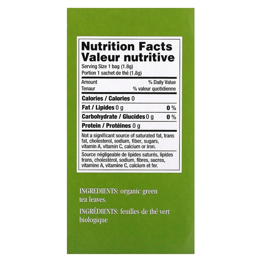 Uncle Lee's Tea, Imperial Organic, органический зеленый чай, 18 чайных пакетиков, 32,4 г (1,14 унции)
