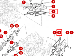 Ducati Прокладка клапанной крышки V2 78810931A