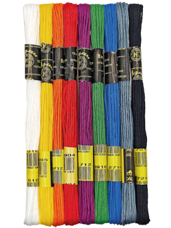 Наборы ниток мулине для вышивания ПНК Киров 9 шт.