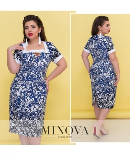 Платье 289-синий Minova Фото 2