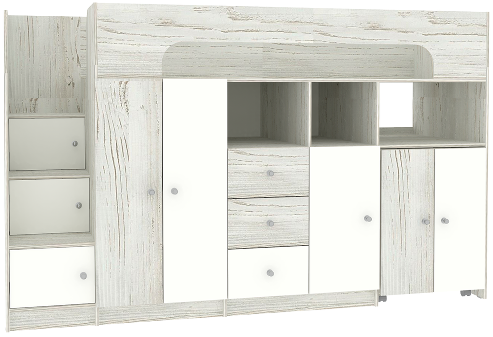 Кровать-чердак КарИВи Астра 11 Винтерберг Белый