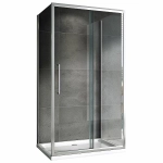 Душевой уголок ABBER Schwarzer Diamant 150х50 AG30150H-S50-S50 стекло прозрачное/профиль хром
