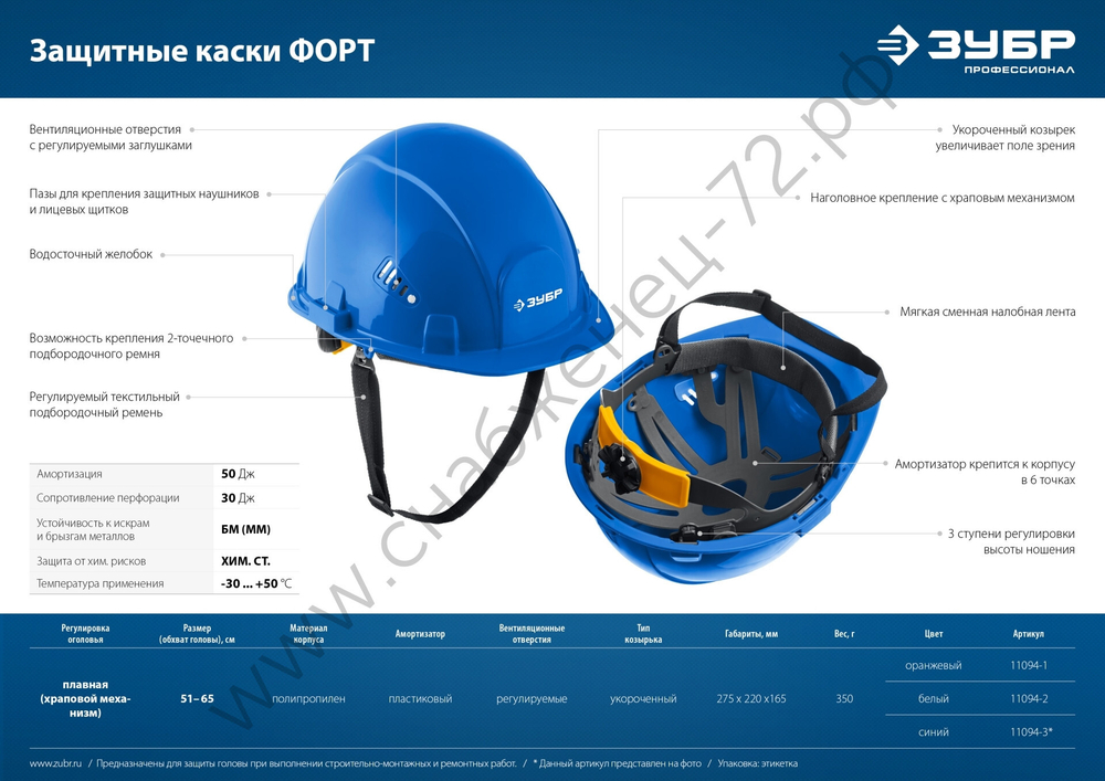 ЗУБР текстильный амортизатор, храповый механизм регулировки, универсальное крепление для наушников и щитков, защитная каска (11094-1)