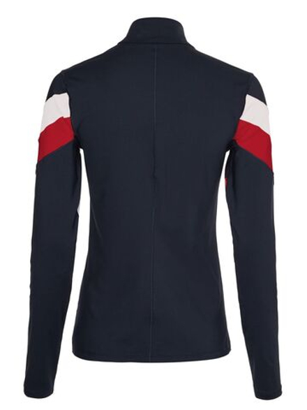 Женская теннисная куртка Tommy Hilfiger Slim Full Zip Top LS - desert sky/primary red