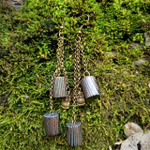 Серьги ТОТЕМ СОВА цепочные, лиственница