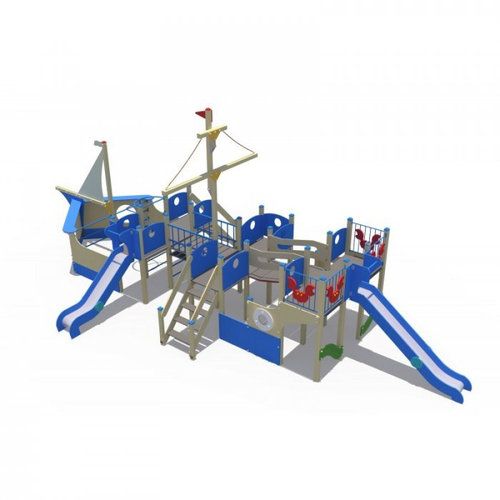 Детский игровой комплекс Лагуна в виде бригантины и с горками Н-1200,1500 ДИО 07020.2