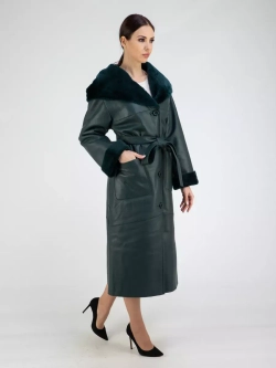 Дубленка зимняя натуральная с капюшоном