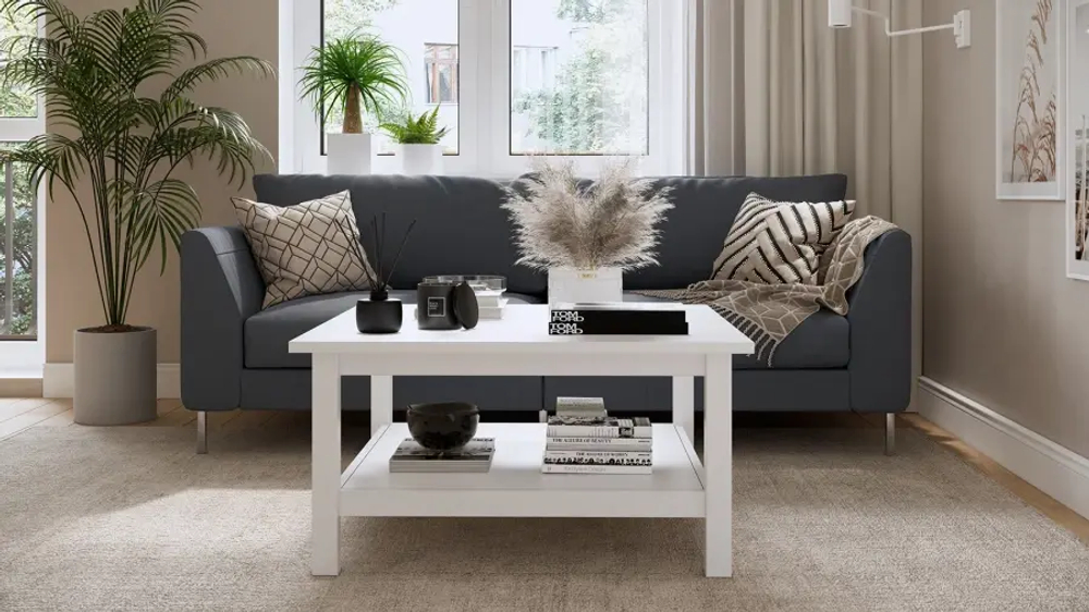 Стол журнальный  - аналог ИКЕА HEMNES / ХЕМНЭС/ ХЕМНЕС / КЫМОР / IKEA , 90x90 см, белый