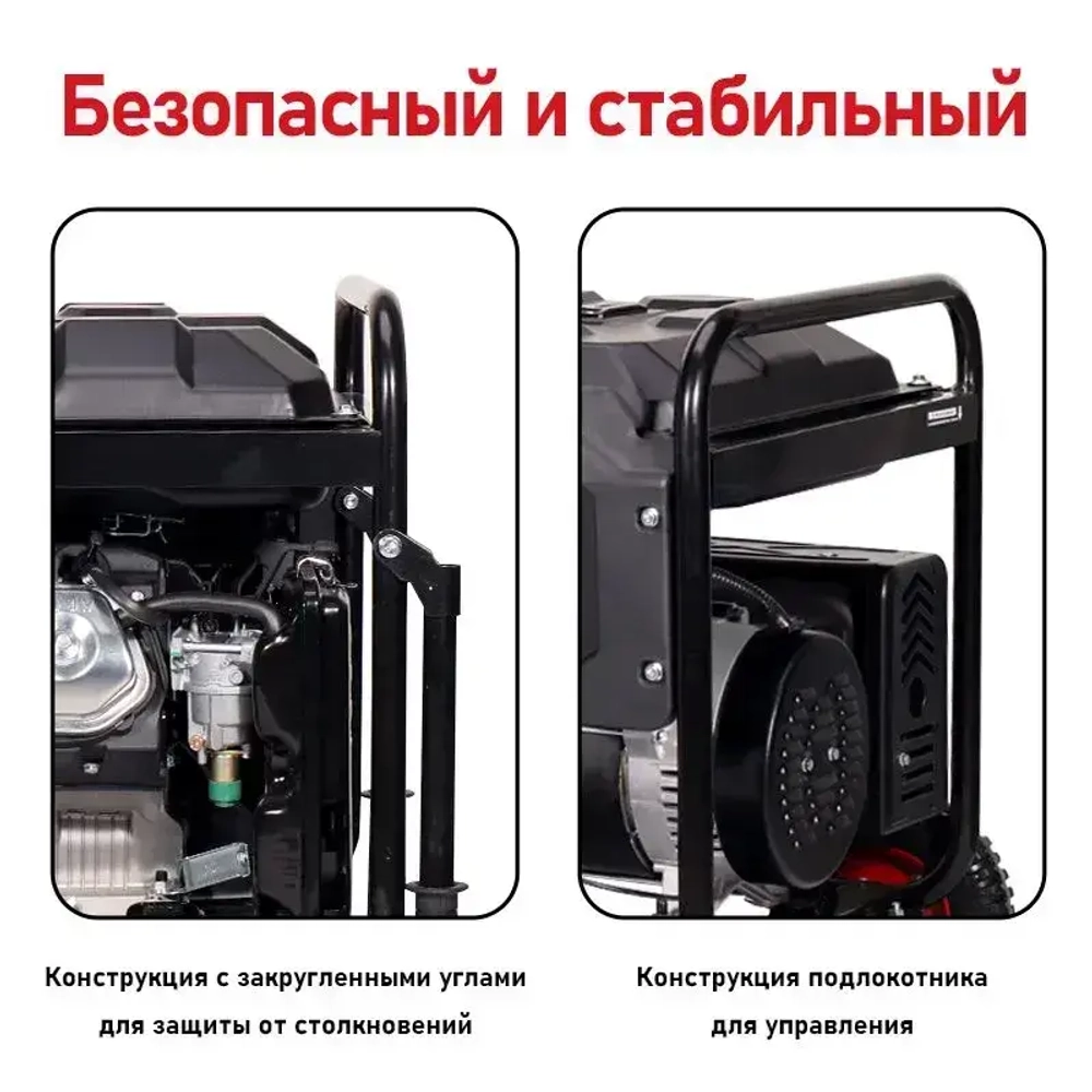 Бытовые однофазные бензиновые генераторы 9кВт